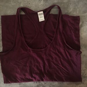 PINK maroon racerback tank XS